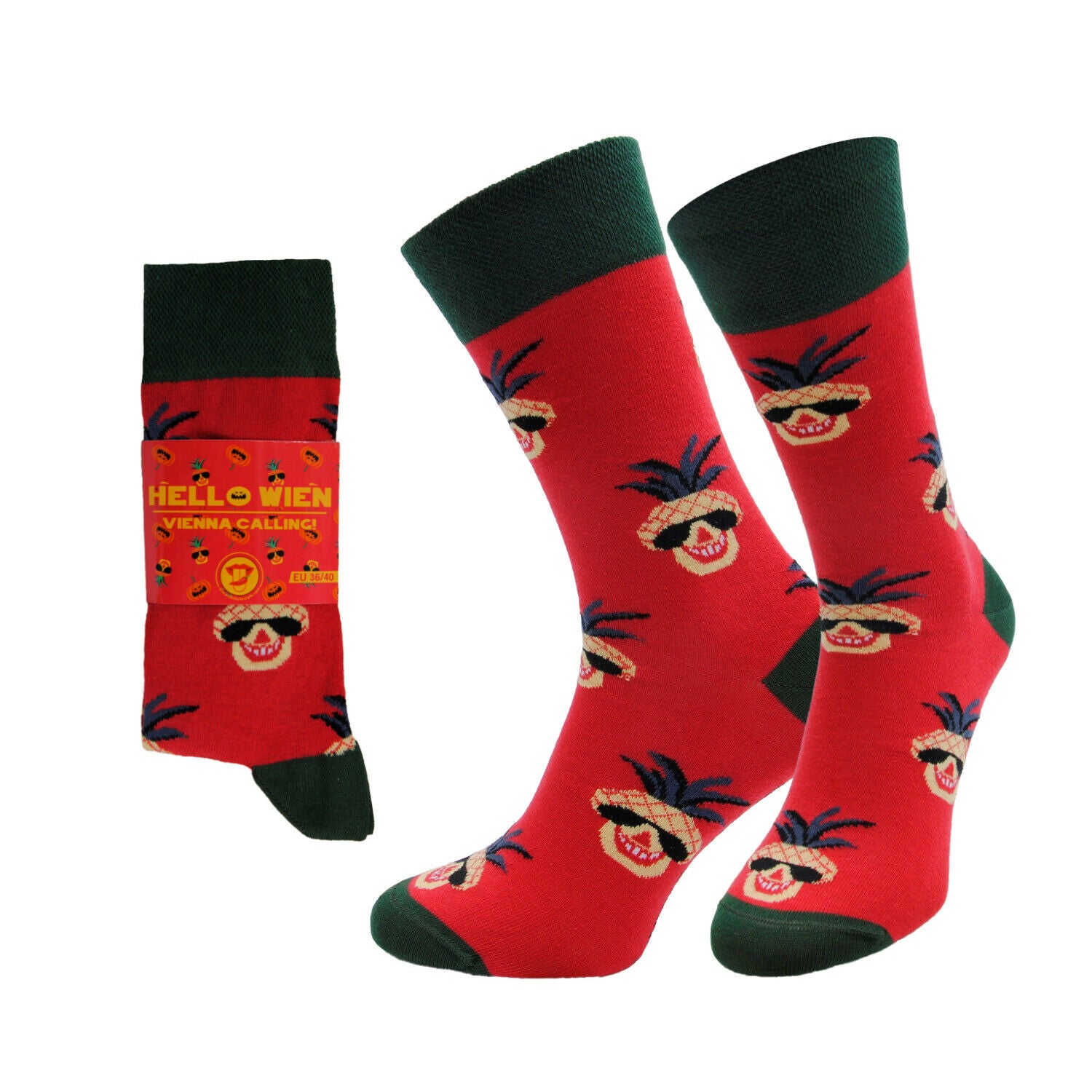 ChiliLifestyle Geschenksocken HelloWien mit witziger Banderole für Damen und Herren