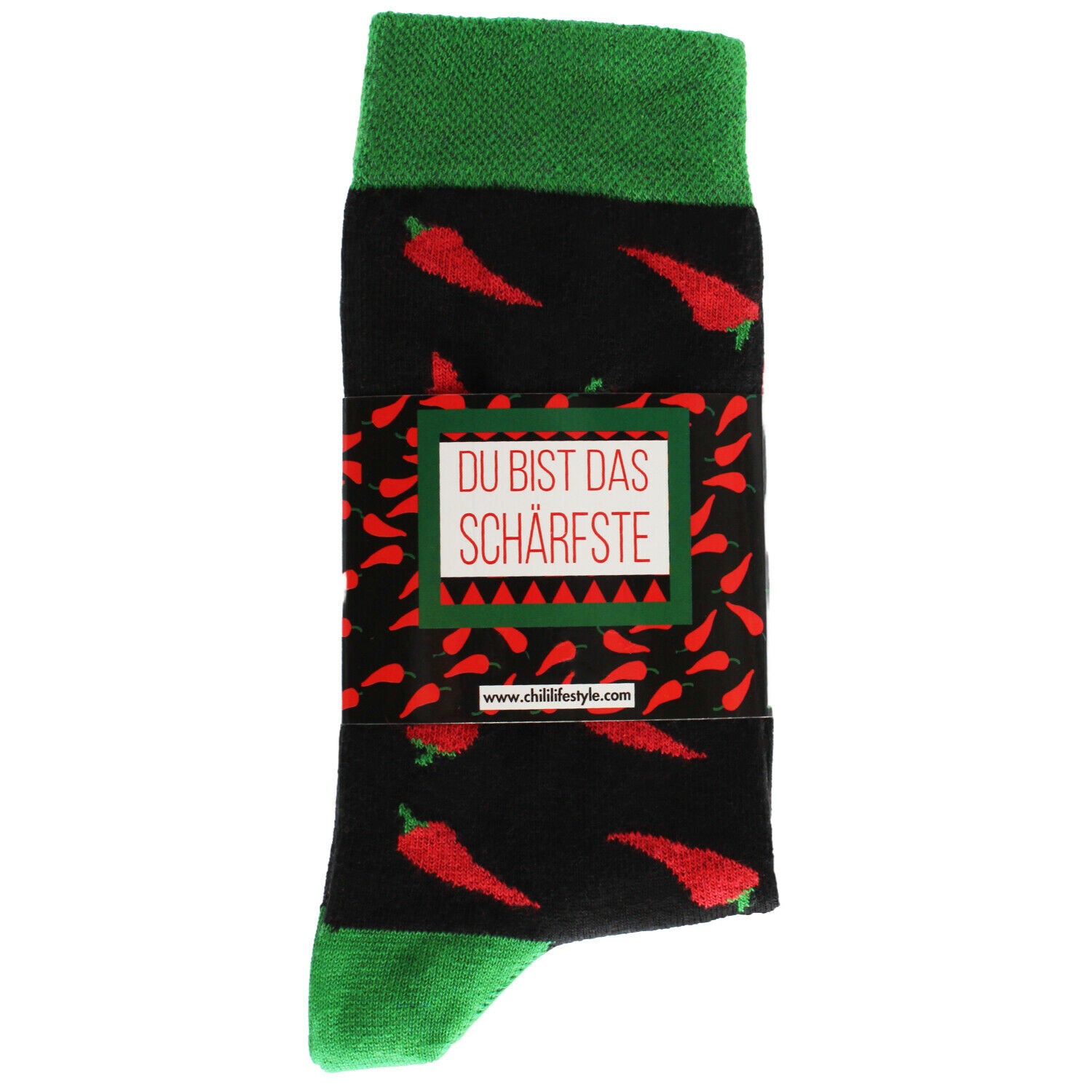 ChiliLifestyle Geschenksocken Chili mit witziger Banderole für Damen und Herren
