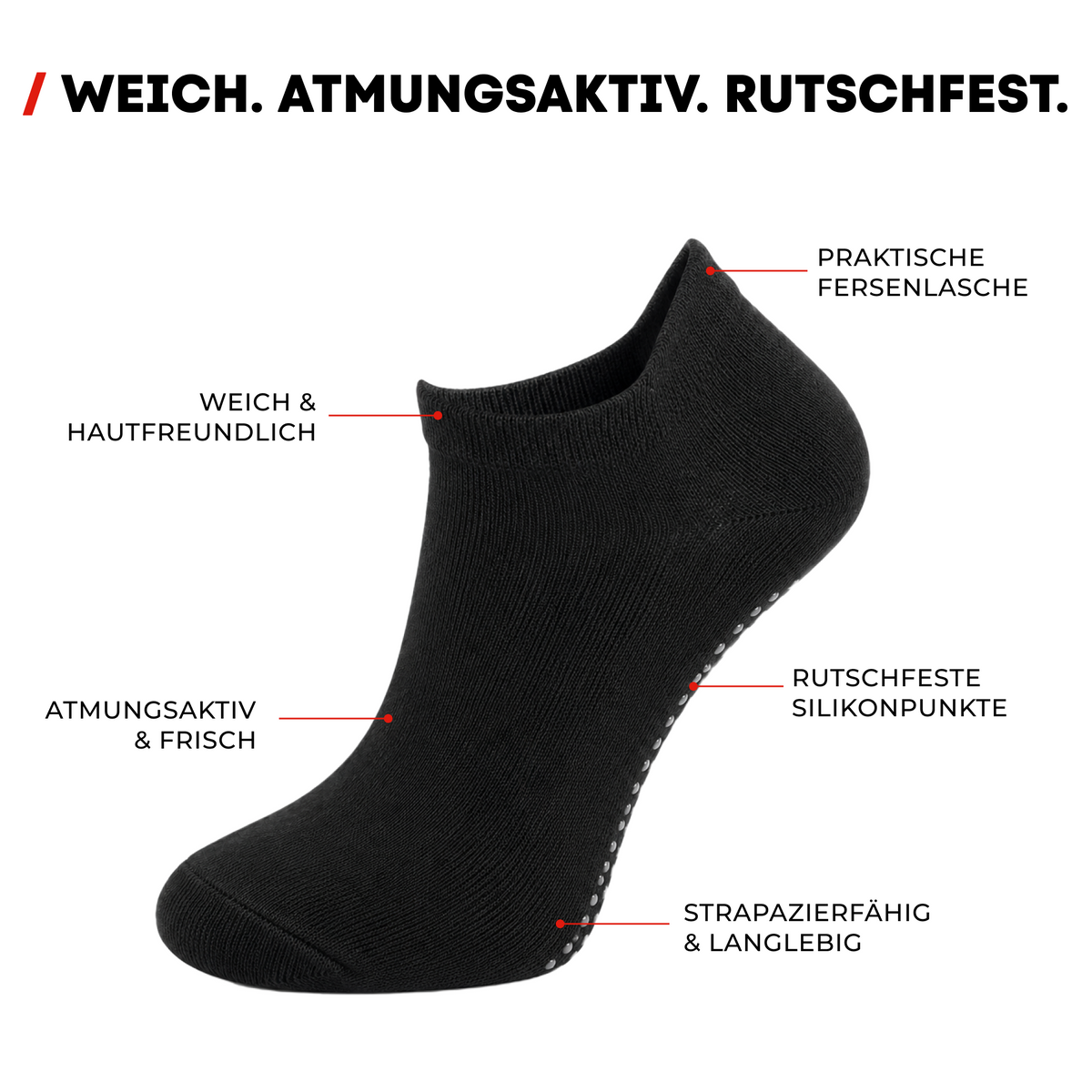 ABS-Socken für Damen Herren - Stoppersocken auch für Yoga & Pilates - Antirutsch