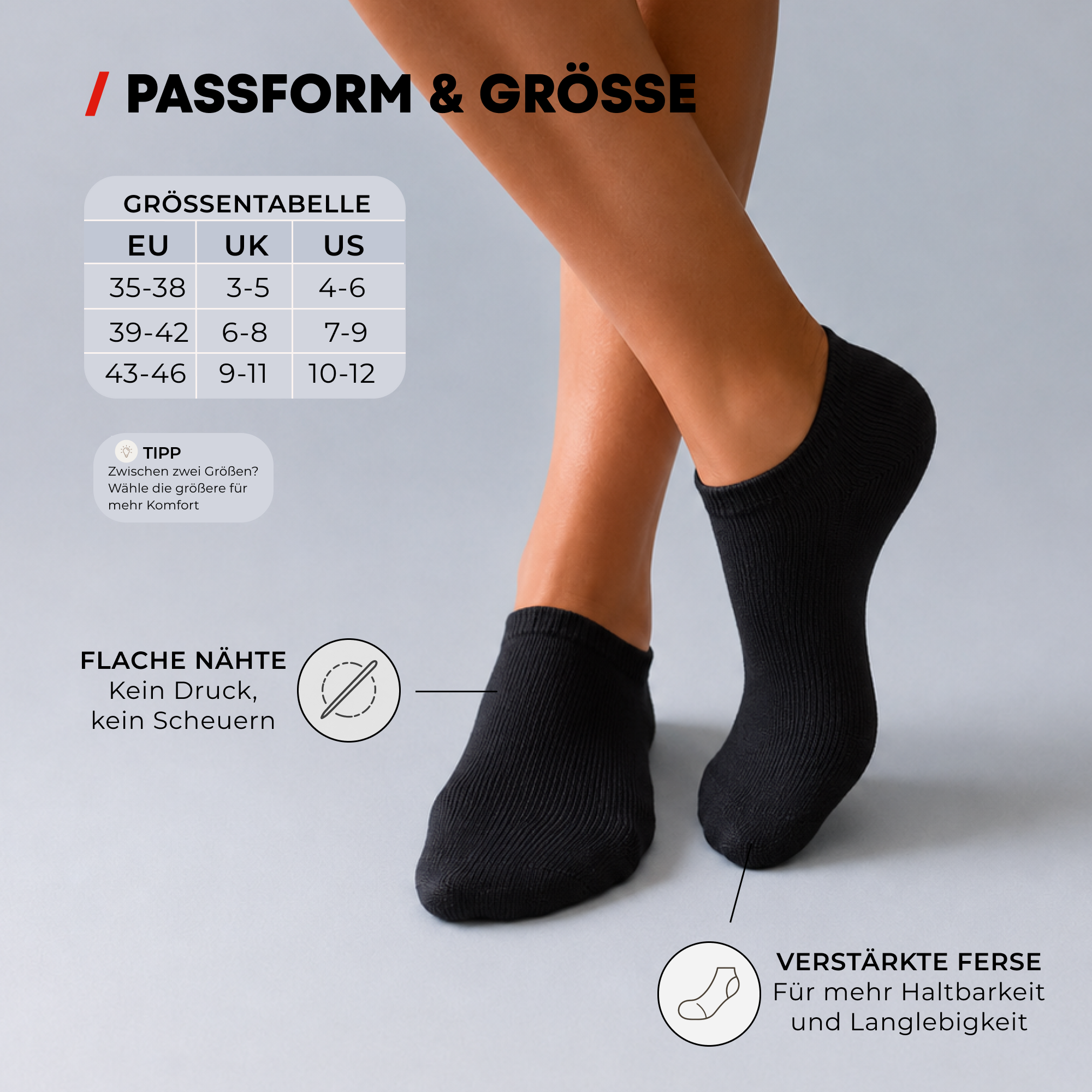 Chili Lifestyle SNEAKER Socken schwarz 4 Paar Baumwolle