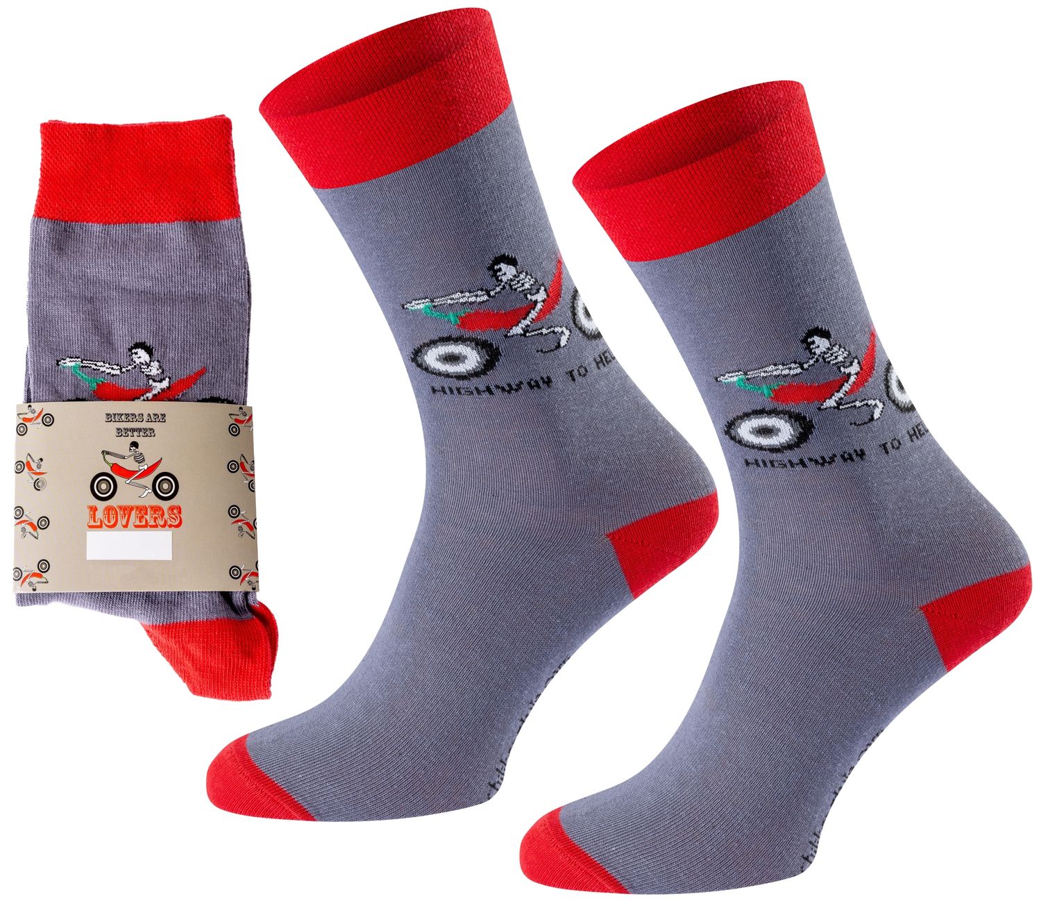 ChiliLifestyle Geschenksocken Bike mit witziger Banderole für Damen und Herren