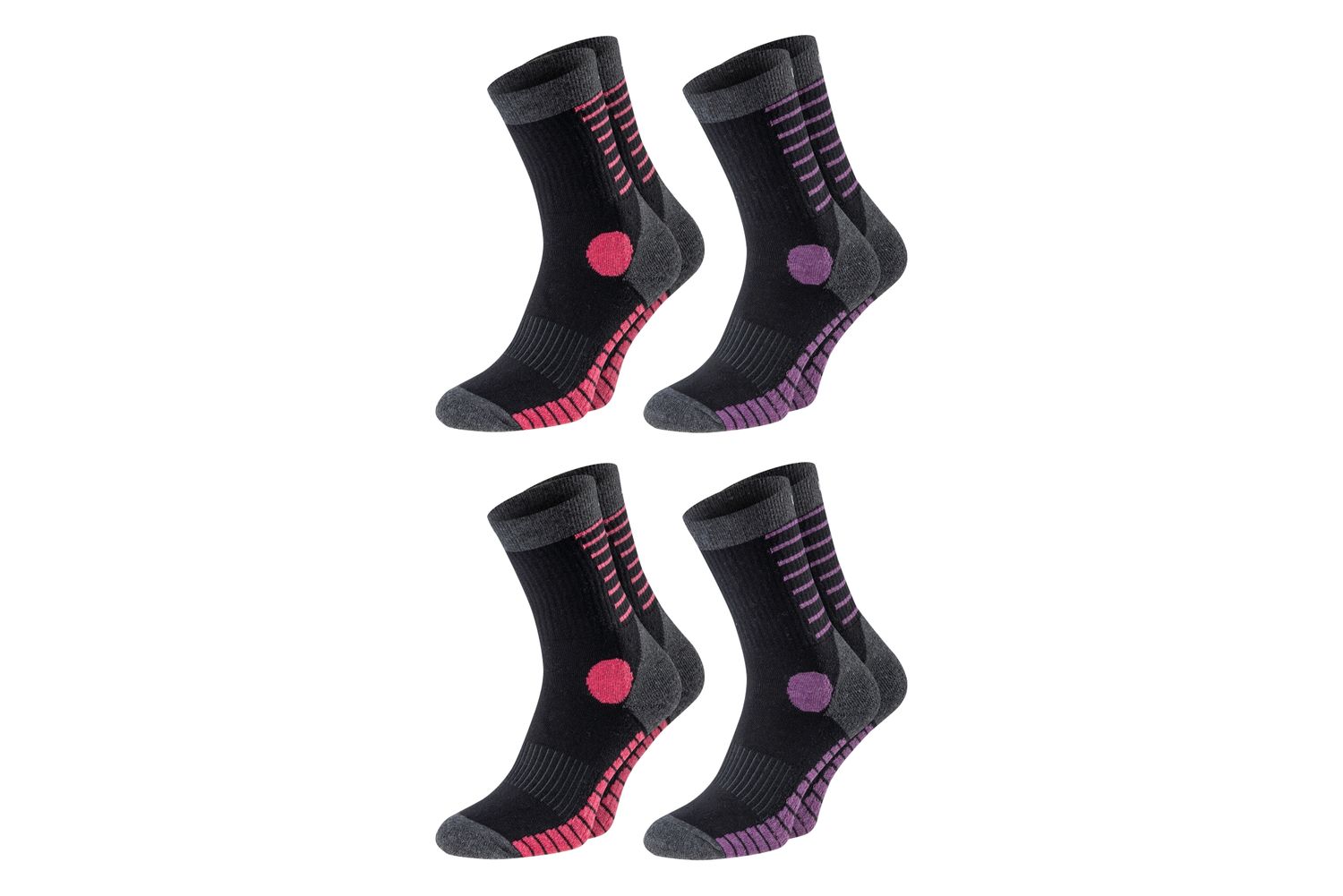 ChiliLifestyle Wandersocken rosa und lila für Damen