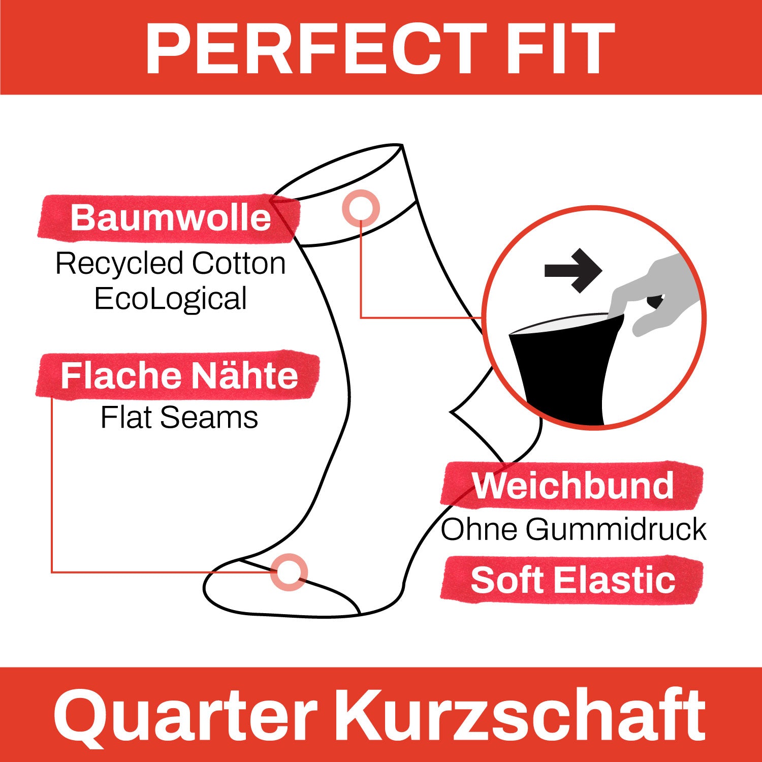 Chili Lifestyle Diabetiker Kurzschaft Socken 4 Paar