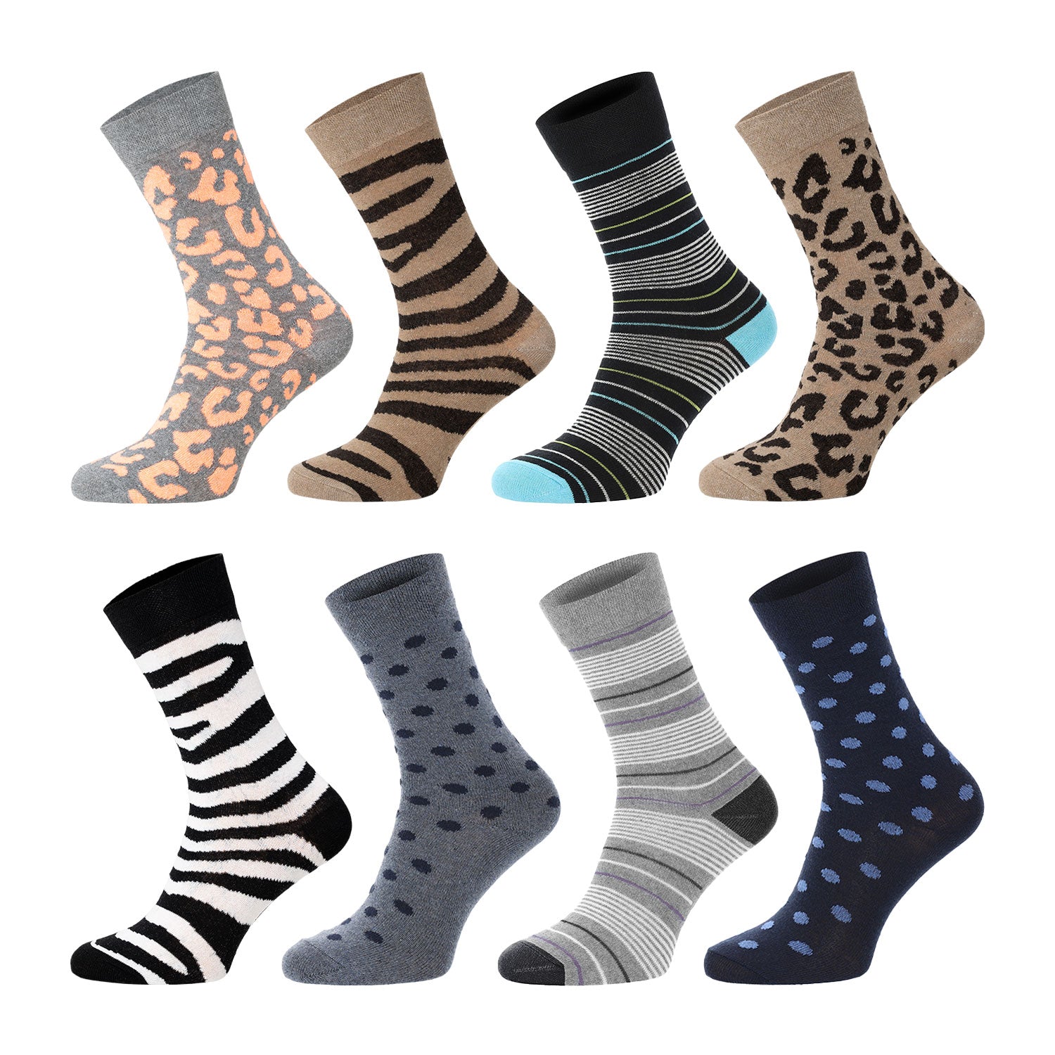 ChiliLifestyle Damen Africa Socken Geschenkbox Giftbox 8er