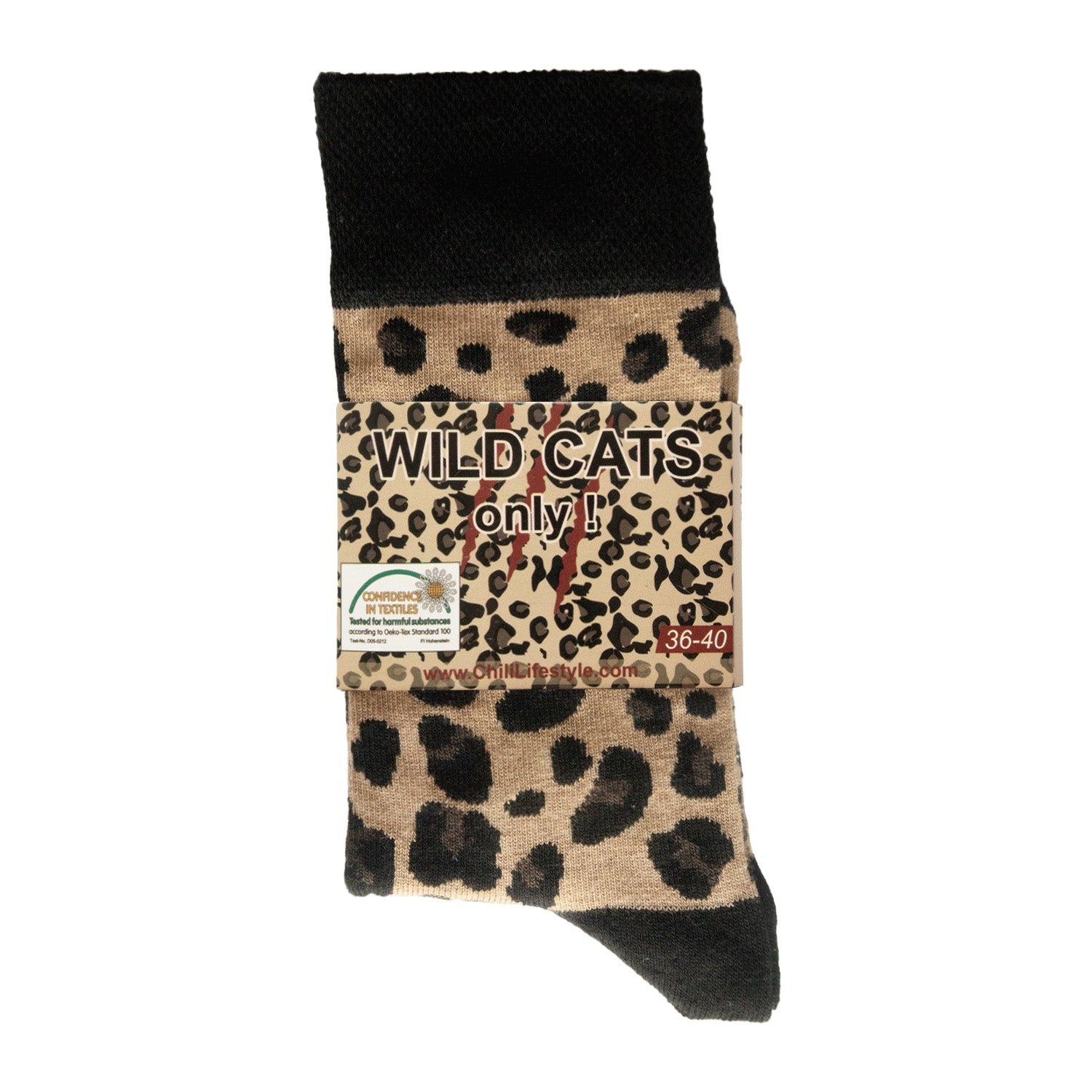 ChiliLifestyle Motivsocken Wild Cat für Damen