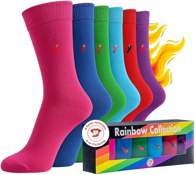 Chili Lifestyle Rainbow Geschenkbox 6 Paar Socken Baumwolle Weichbund - main/hero product photo | owner-source:894a2de0c7bc | 61O8HKURXYL._AC_SX679_.jpg