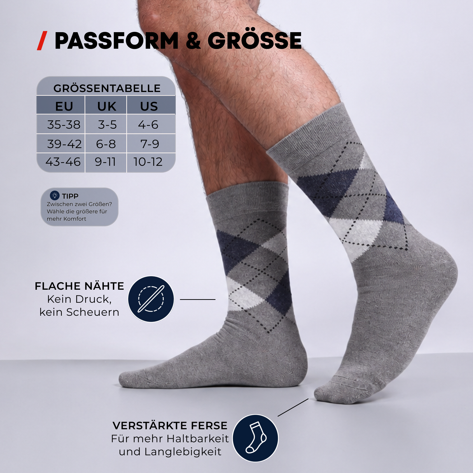 Chili Lifestyle Karo Socken 5 Paar Baumwolle Weichbund Herren Damen - A-listing feature/product graphic | owner-source:2cd2592b1942 | Frame 84.png