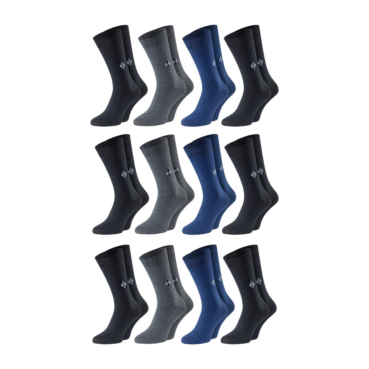Chili Lifestyle Business Socken 12 Paar Baumwolle Weichbund