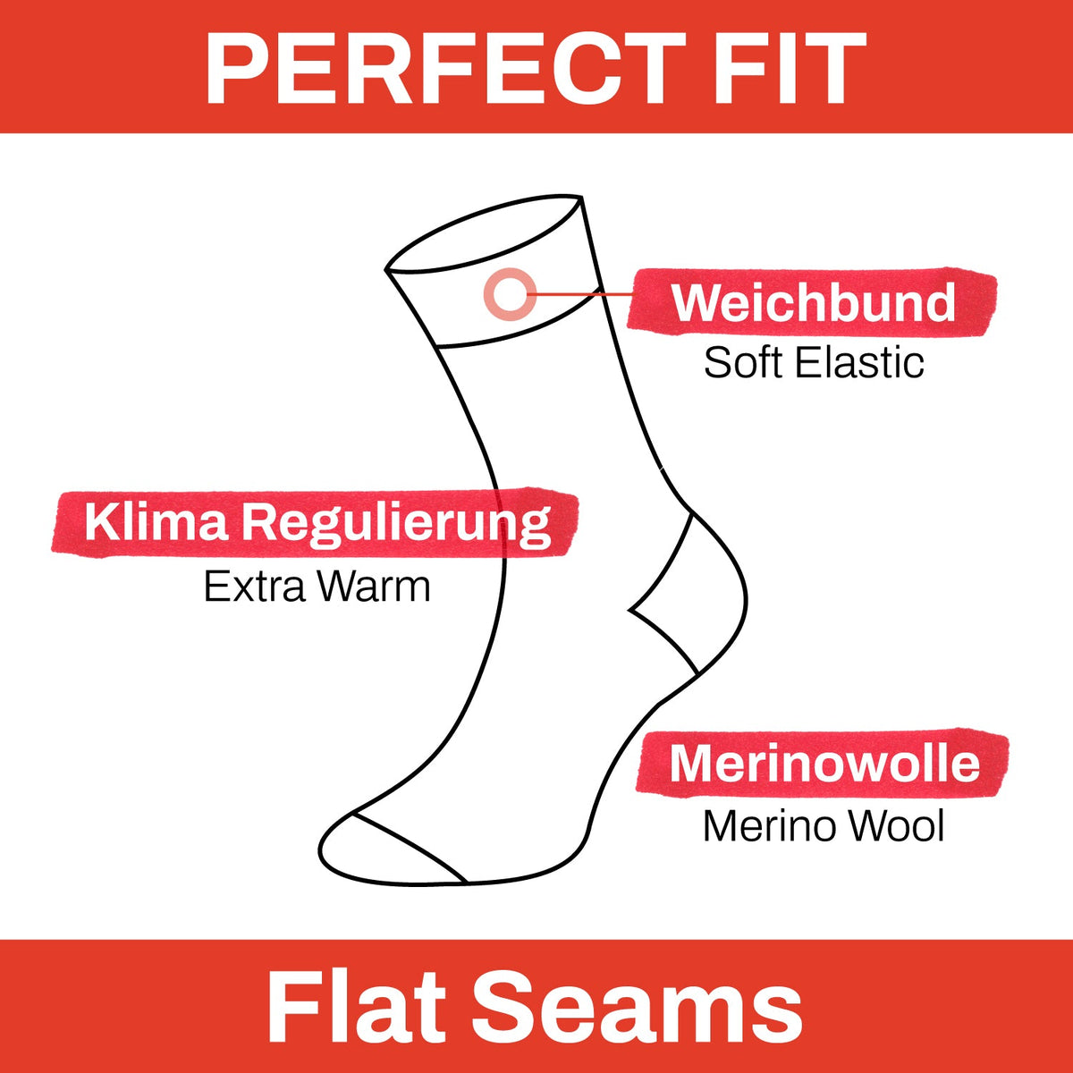 Chili Lifestyle Wollsocken MERINO 2 Paar super warm Weichbund Winter