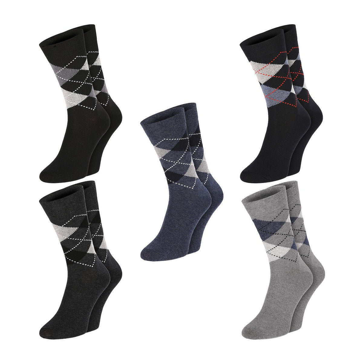 ChiliLifestyle Herren Socke Karo 5er