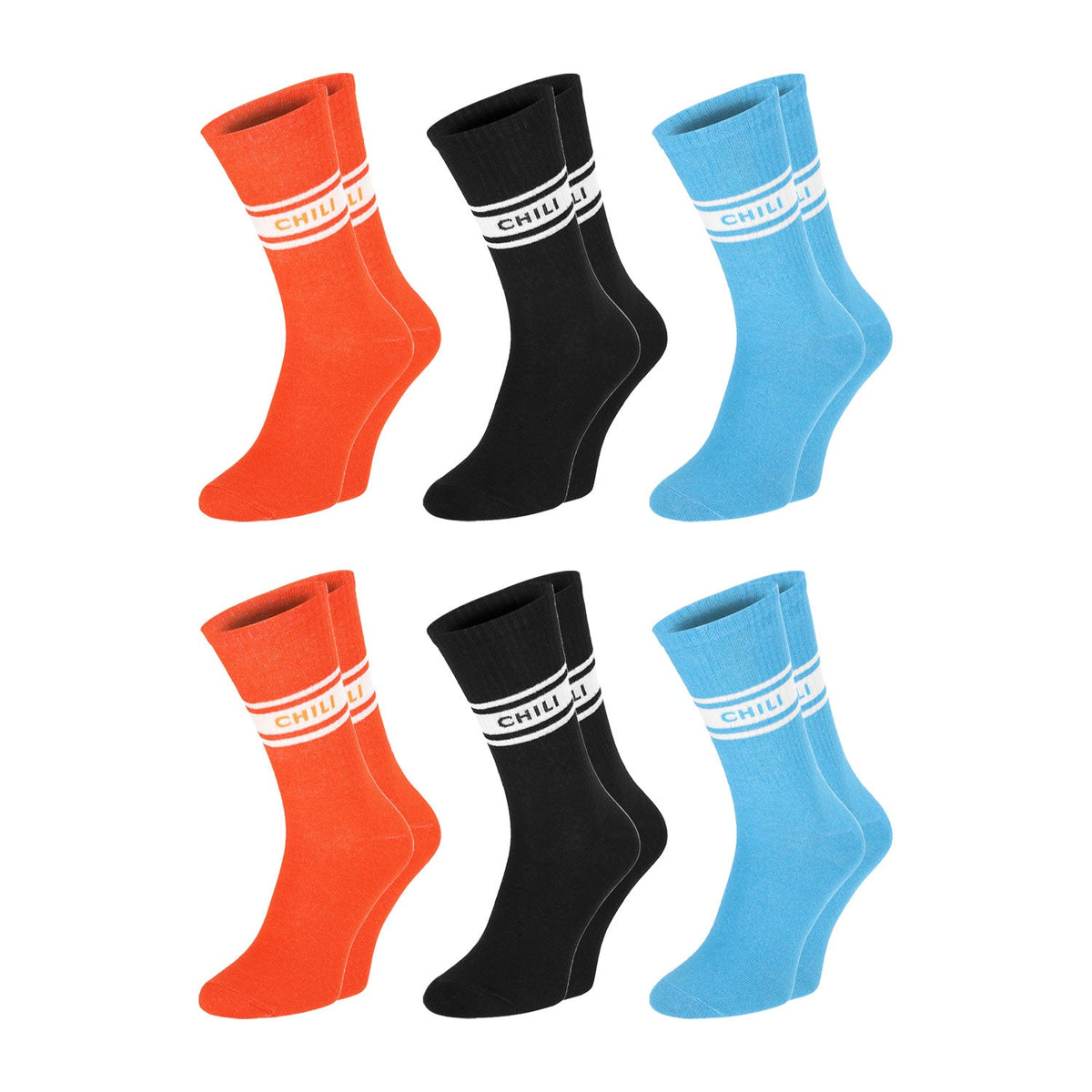 ChiliLifestyle Unisex College Socke 6er