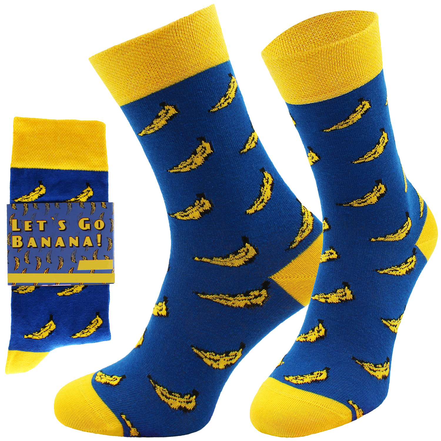 ChiliLifestyle Geschenksocken Banana mit witziger Banderole für Damen und Herren