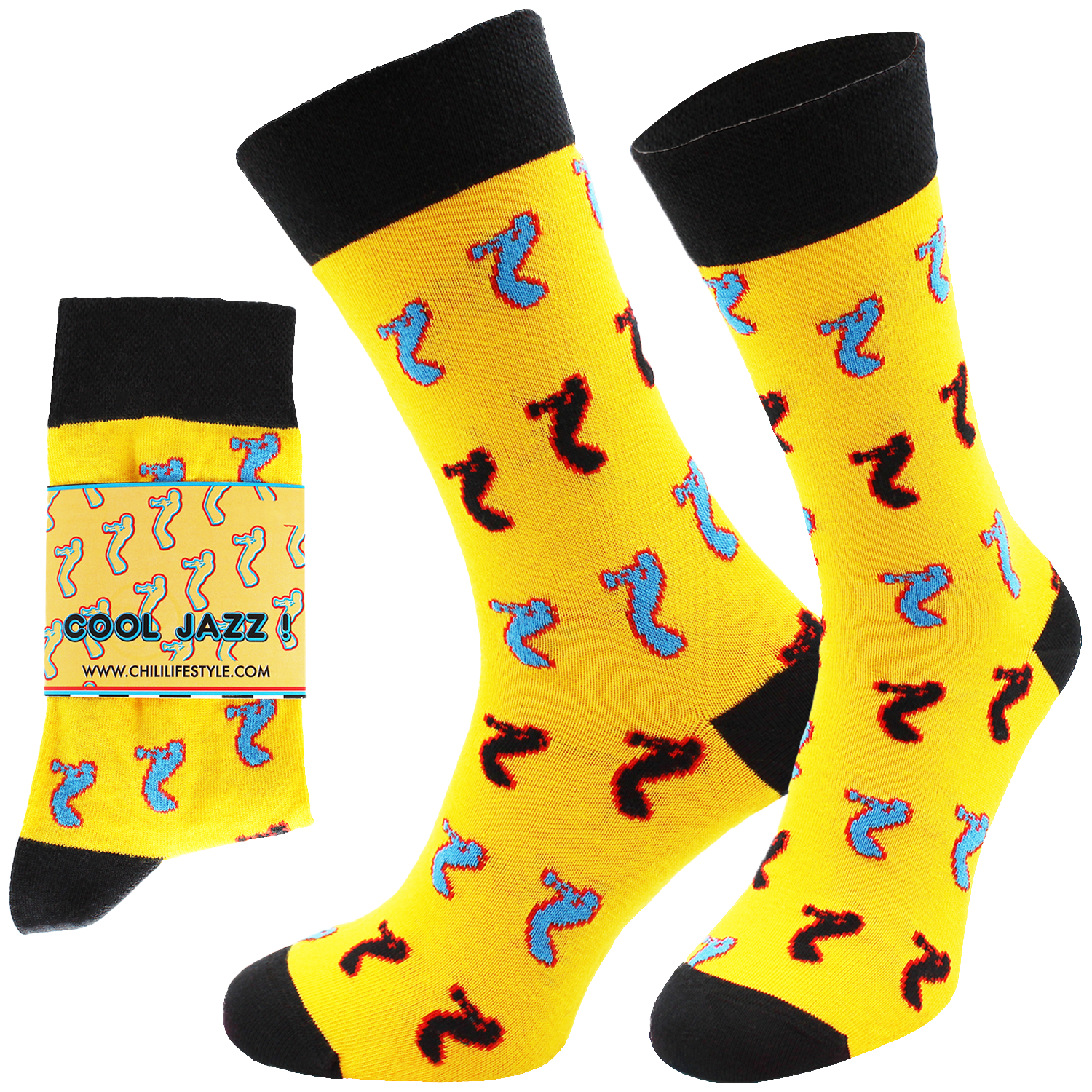 ChiliLifestyle Geschenksocken Jazz mit witziger Banderole für Damen und Herren