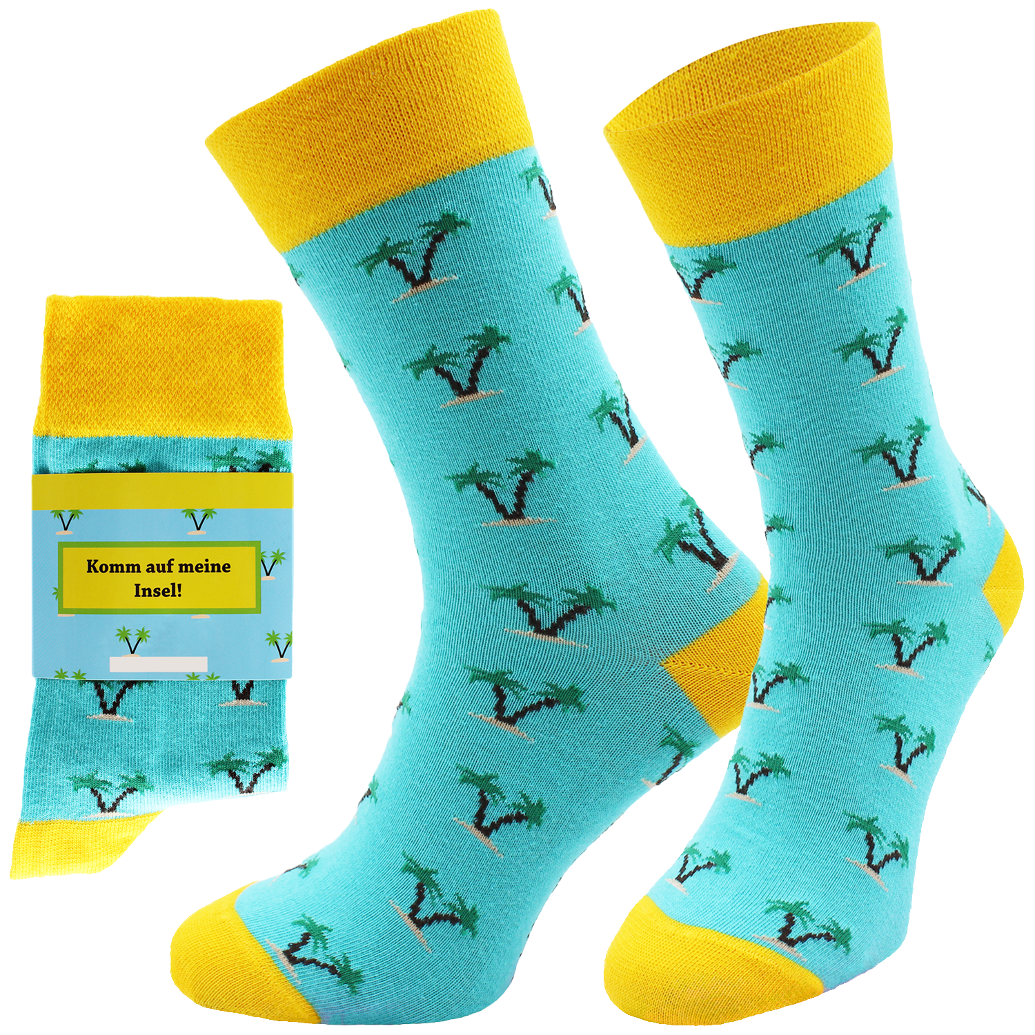 ChiliLifestyle Geschenksocken Insel mit witziger Banderole für Damen und Herren