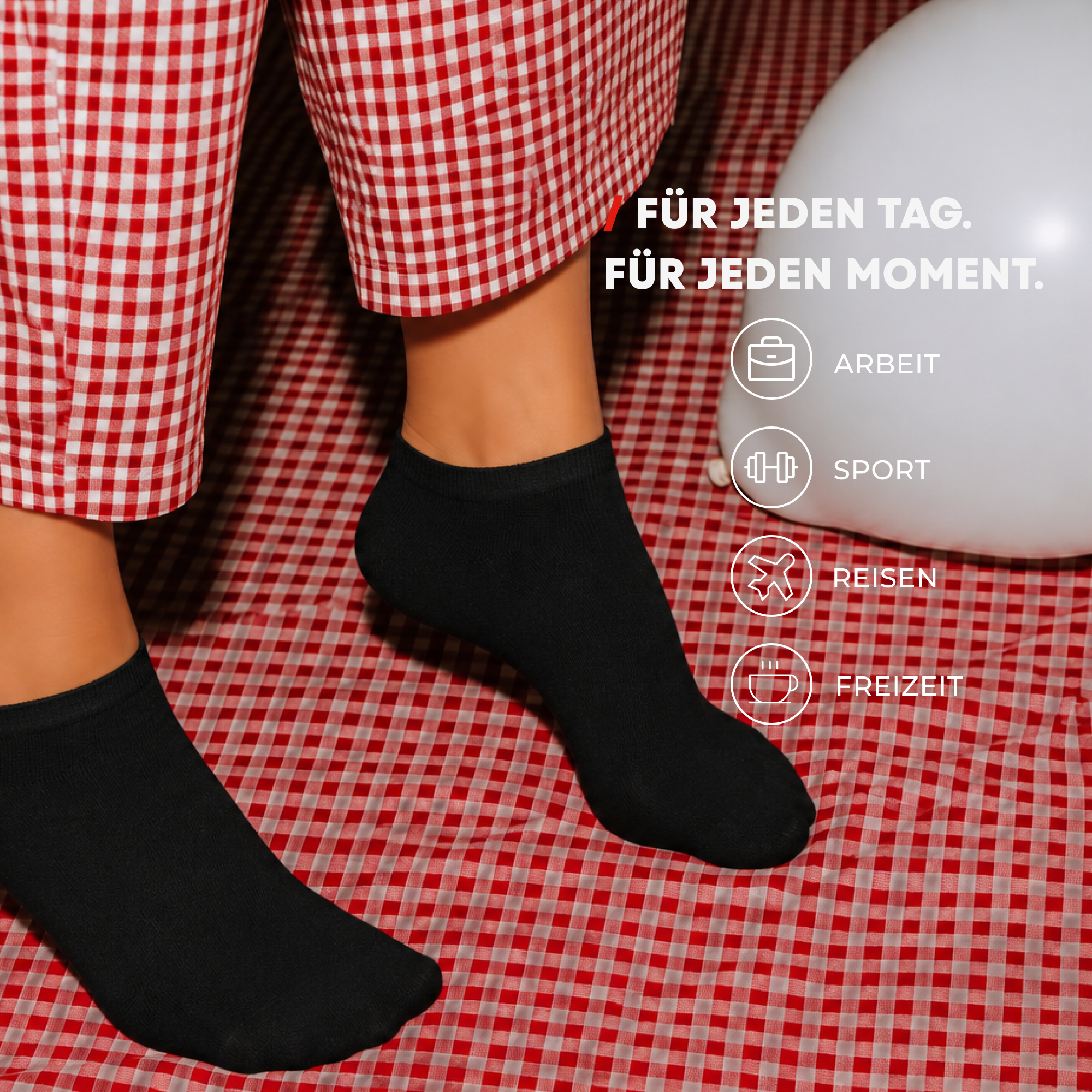 Chili Lifestyle SNEAKER Socken schwarz 4 Paar Baumwolle