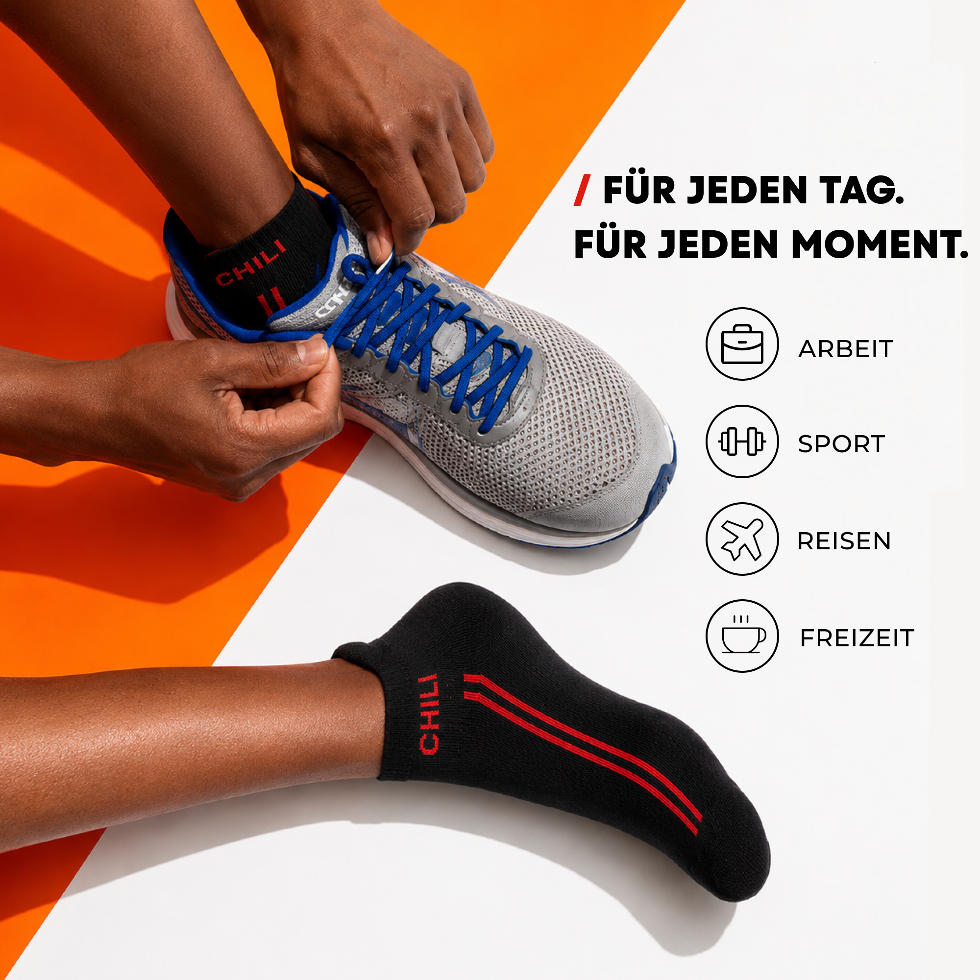 ChiliLifestyle Sneaker Sport, 4 Paar, Damen, Herren, Freizeit
