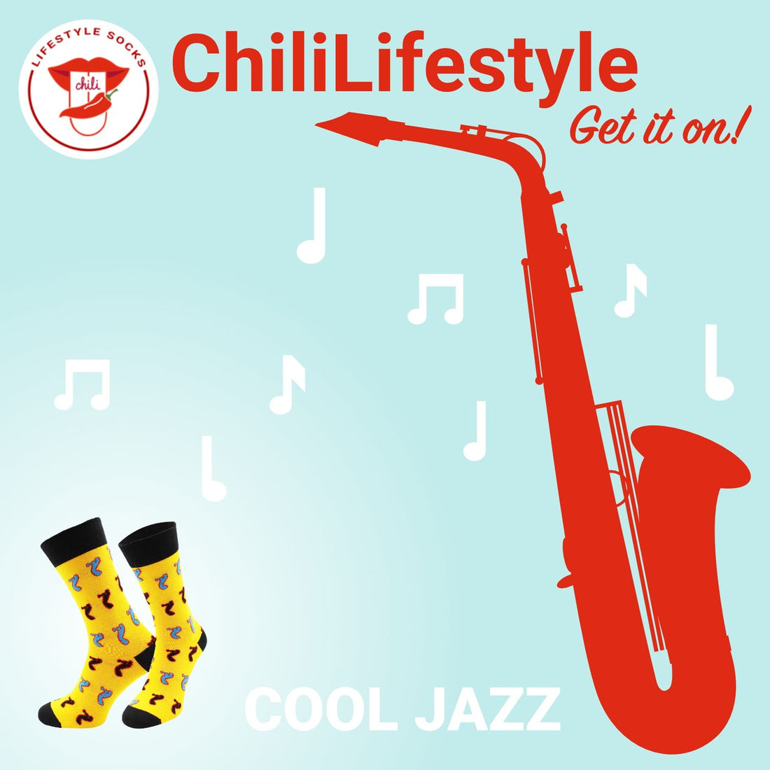 ChiliLifestyle Motivsocken Jazz für Damen und Herren