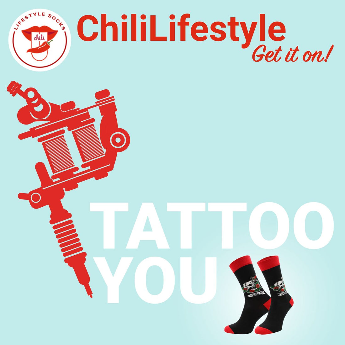 ChiliLifestyle Motivsocken Tattoo für Damen und Herren