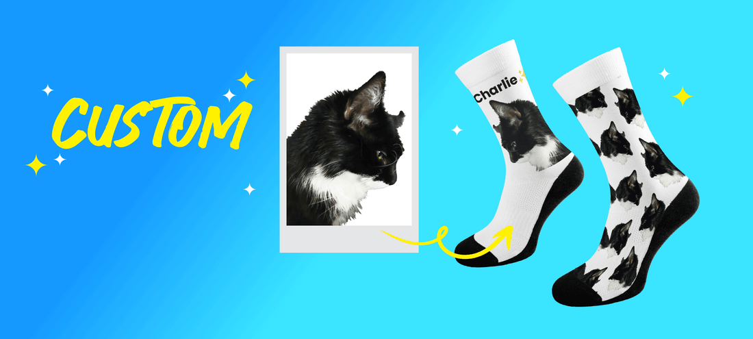  Printsocken und Customsocks mit Katzenmotiv