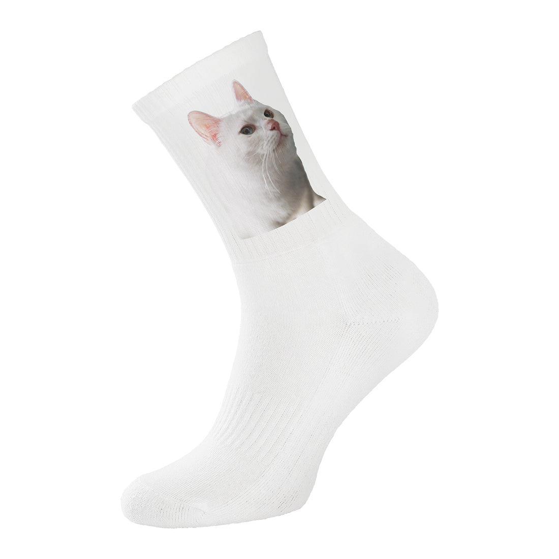 Chili Lifestyle Print Socken Dein Design weiß Sport Katze