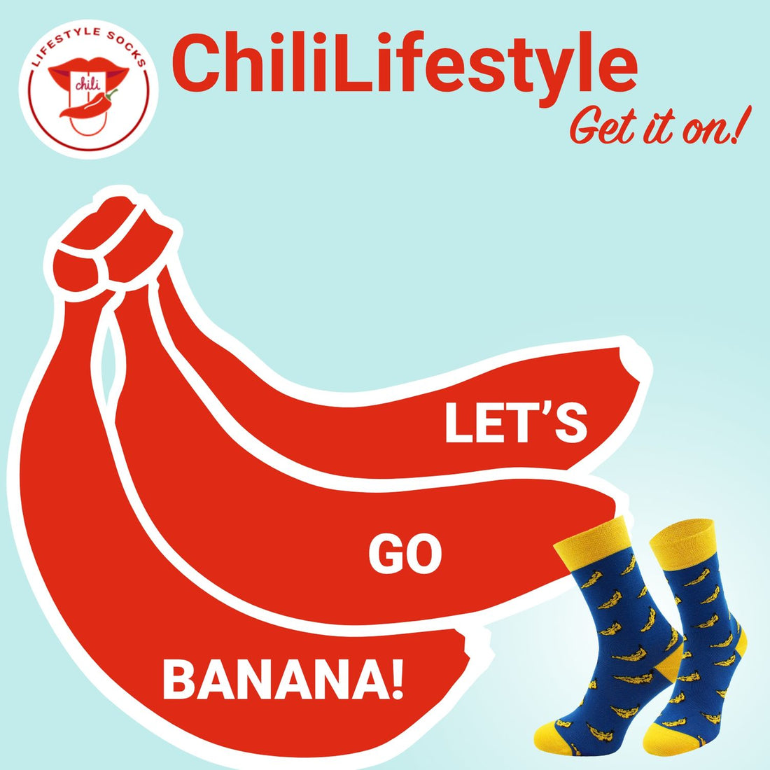 ChiliLifestyle Motivsocken Banana für Damen und Herren