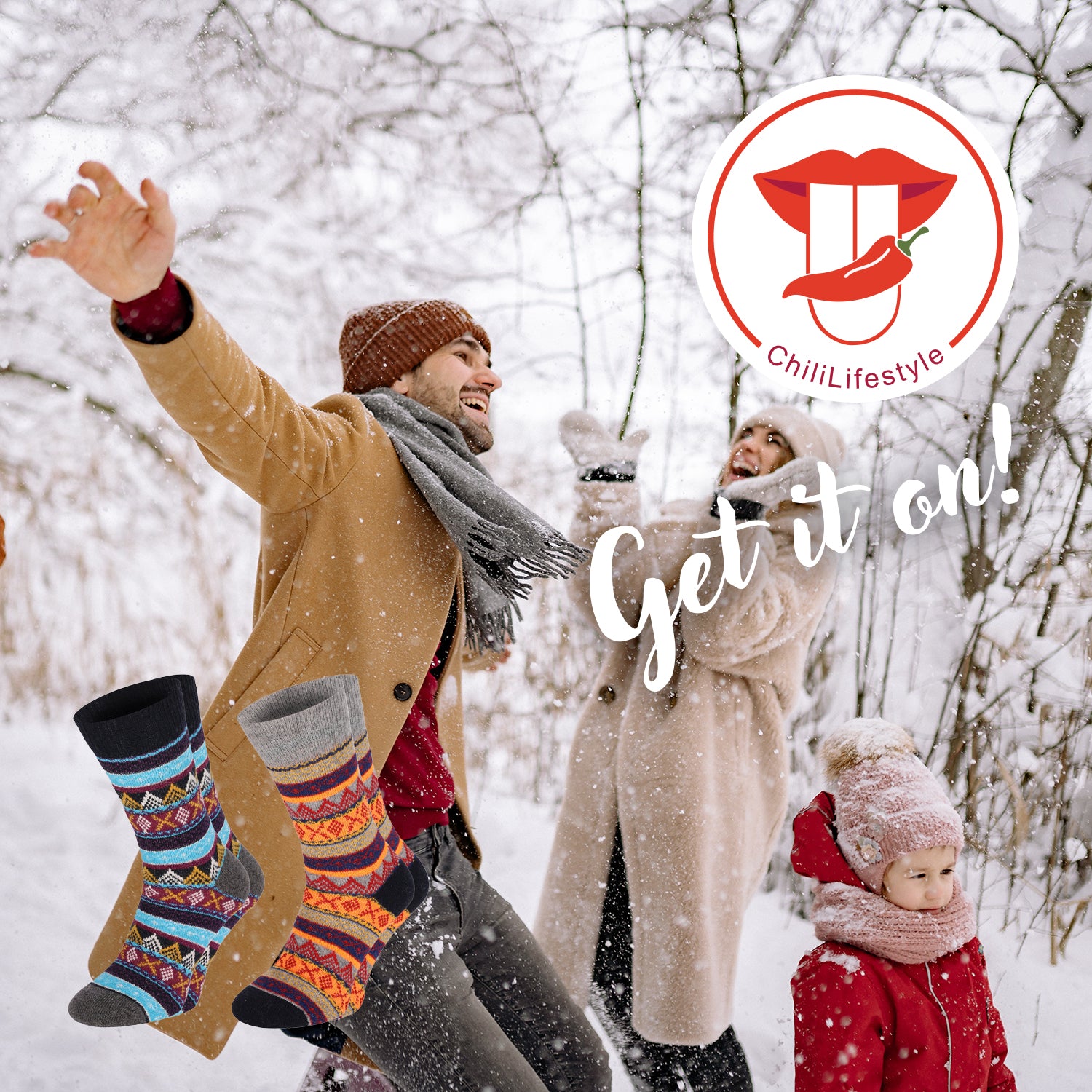 Chili Lifestyle Wollsocken COLOR 2 Paar super warm Schafwolle Winter