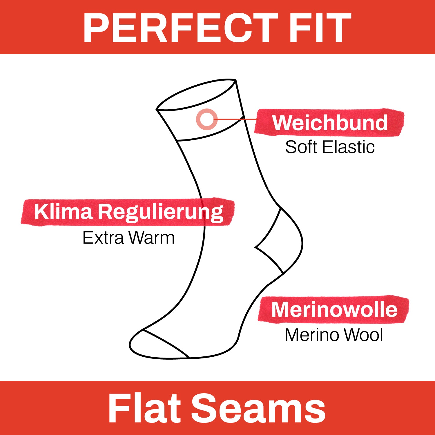 Chili Lifestyle Wollsocken MERINO super warm 4 Paar Weichbund Winter