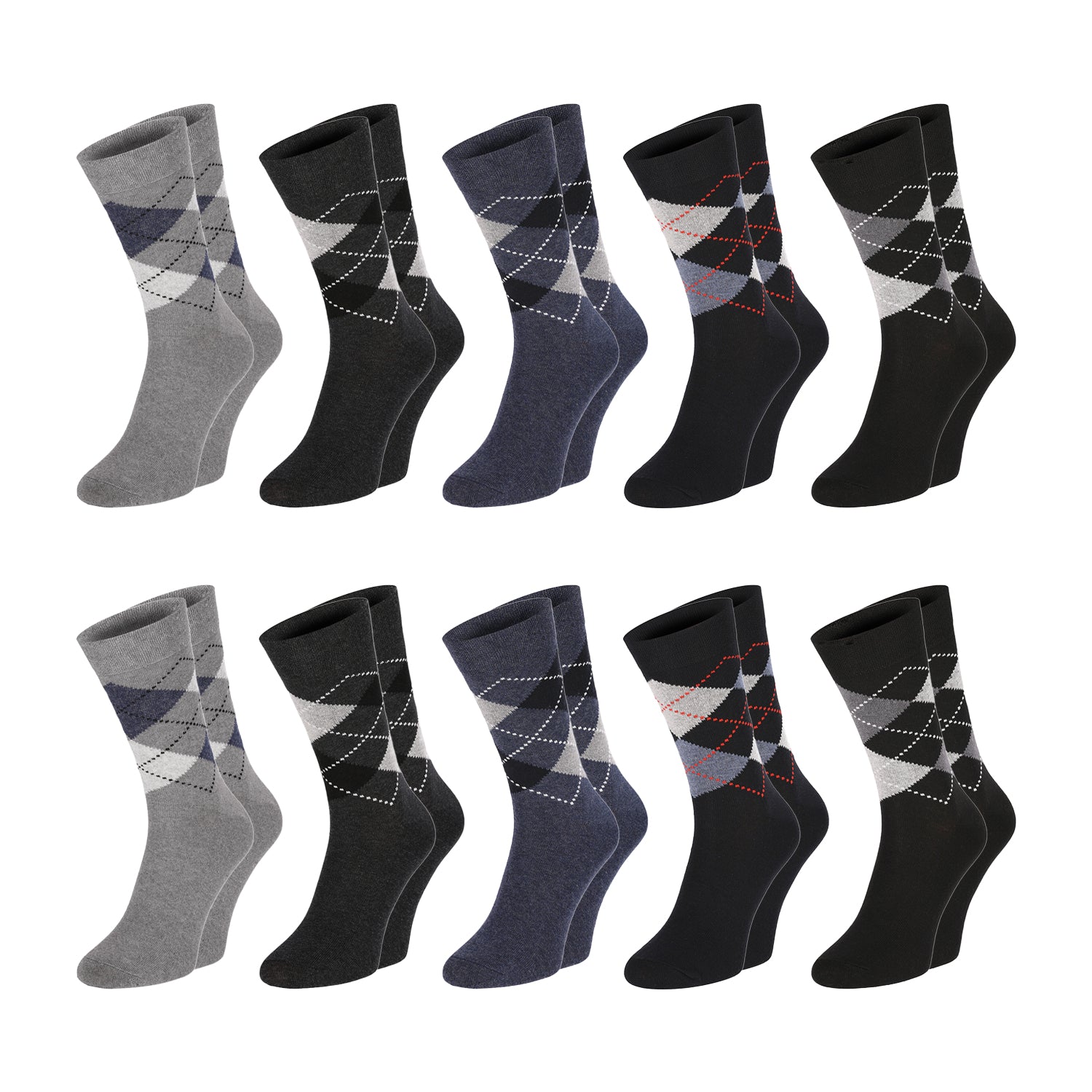 ChiliLifestyle Herren Socke Karo 10er