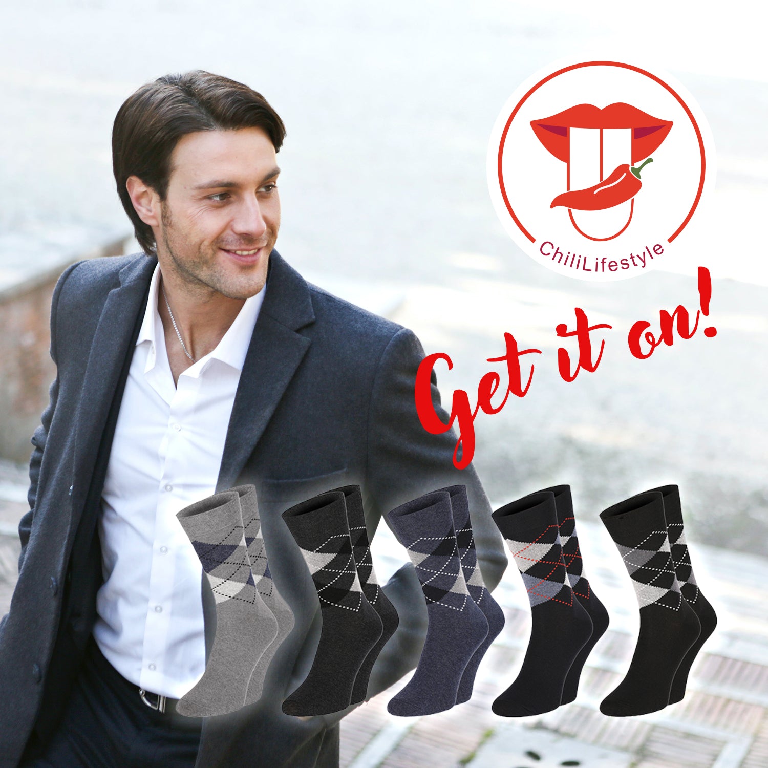 ChiliLifestyle Herren Socke Karo 10er