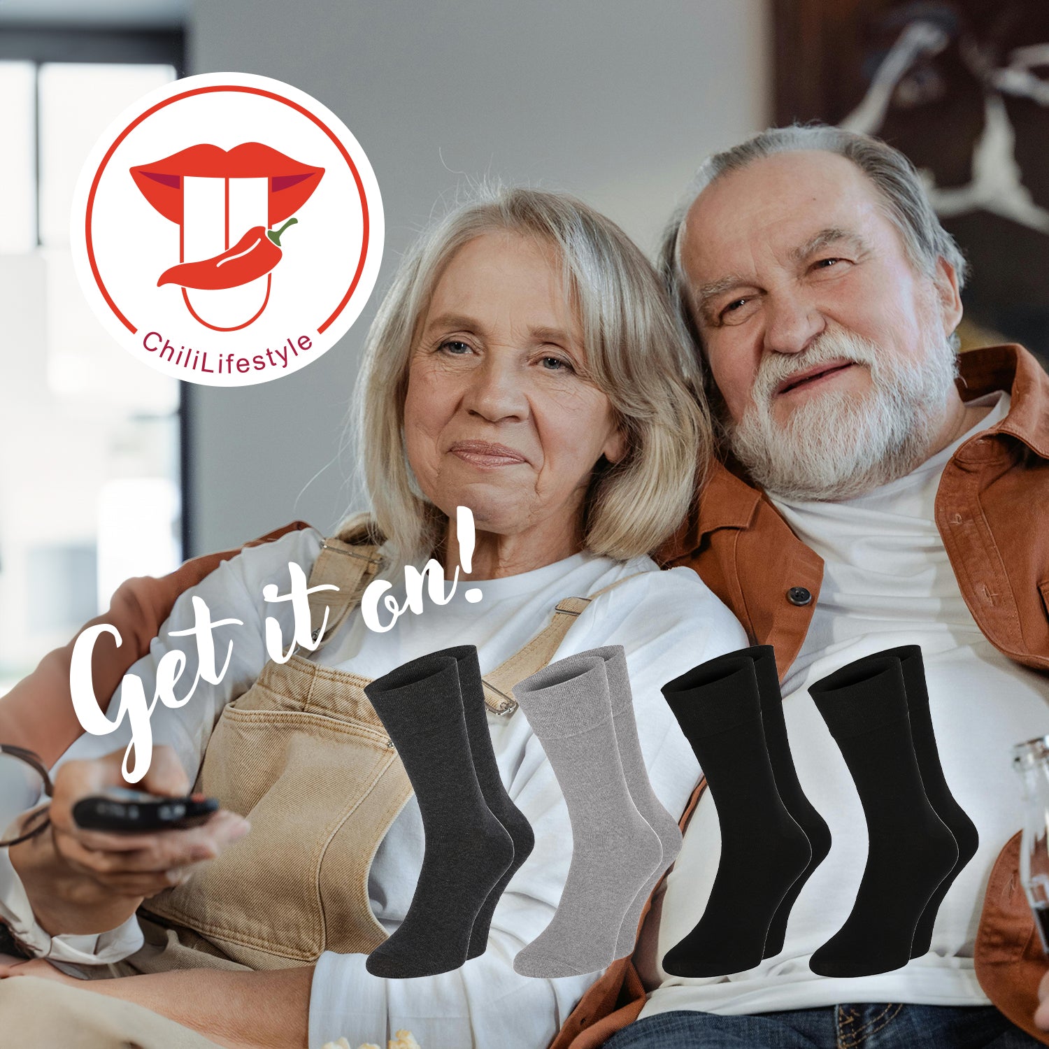 Chili Lifestyle BestCare Diabetiker Socken Herren und Damen 4 Paar Gesundheitssocken