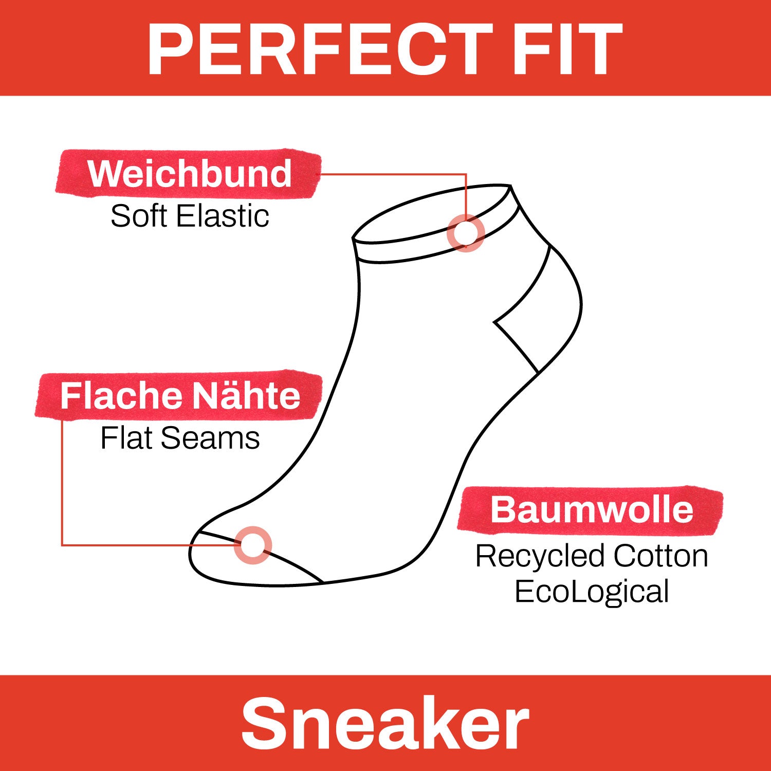 Chili Lifestyle Sneaker Socken weiß 4 Paar