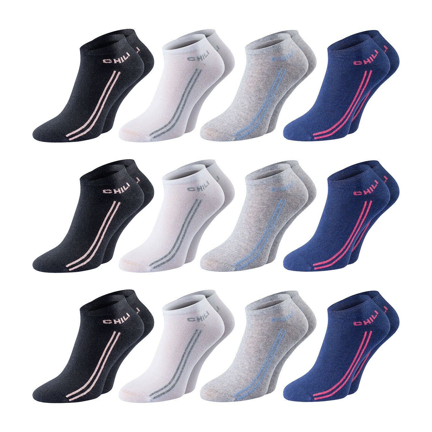 Chili Lifestyle Sneaker Woman 12 Paar Sneaker Socken für Frauen