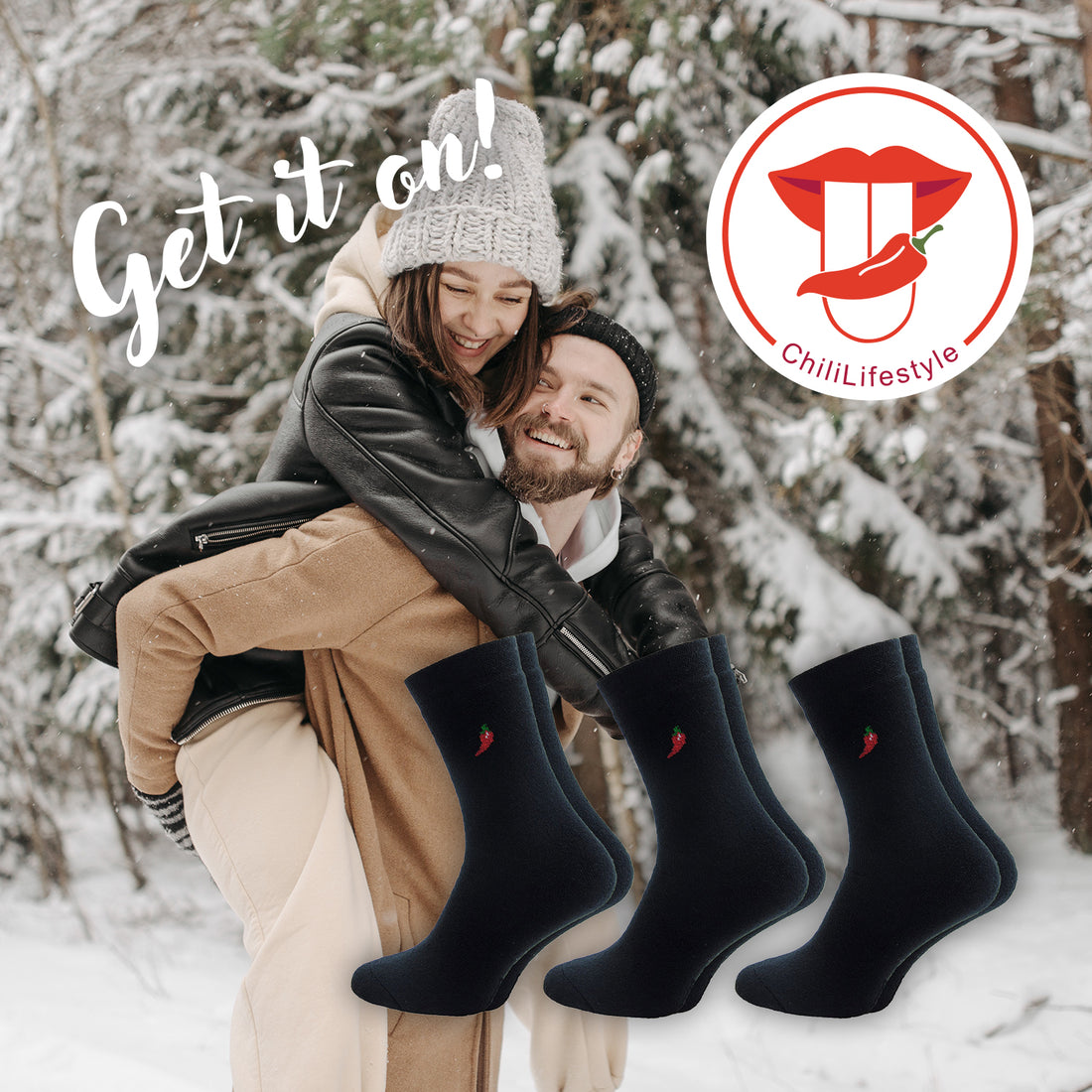 ChiliLifestyle Thermosocken 3 Paar Chili für Damen und Herren