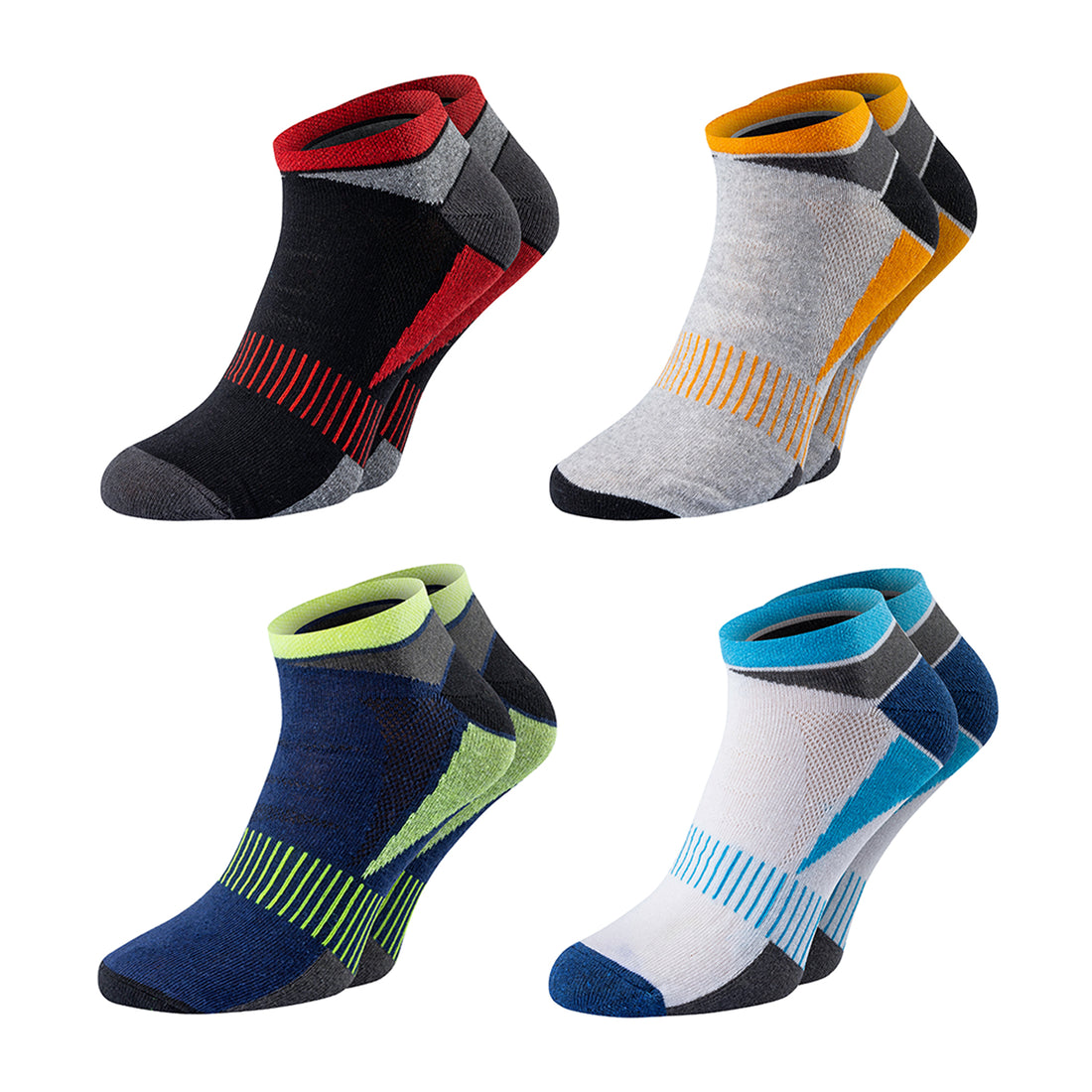 ChiliLifestyle Sneaker Color AirGrip, 4 Paar, für Damen und Herren