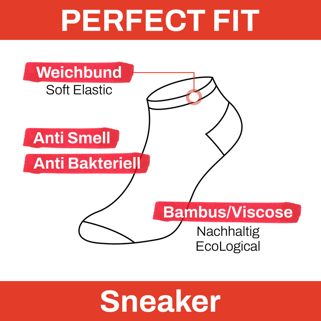 ChiliLifestyle Bambus Sneaker, 3 Paar, für Damen und Herren, Freizeit