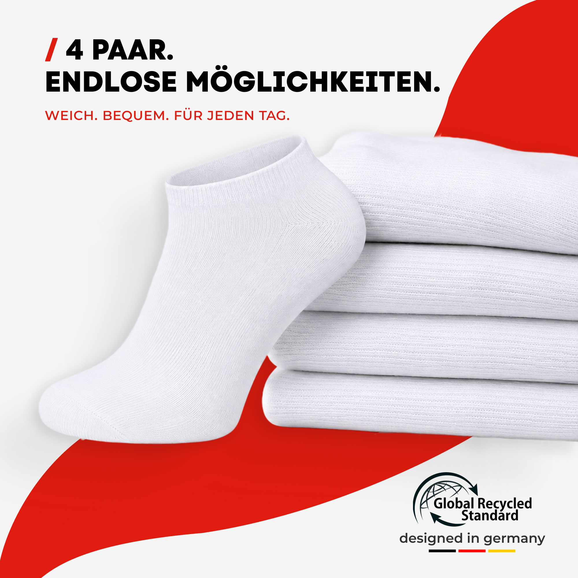 Chili Lifestyle SNEAKER Socks white 4 pairs cotton