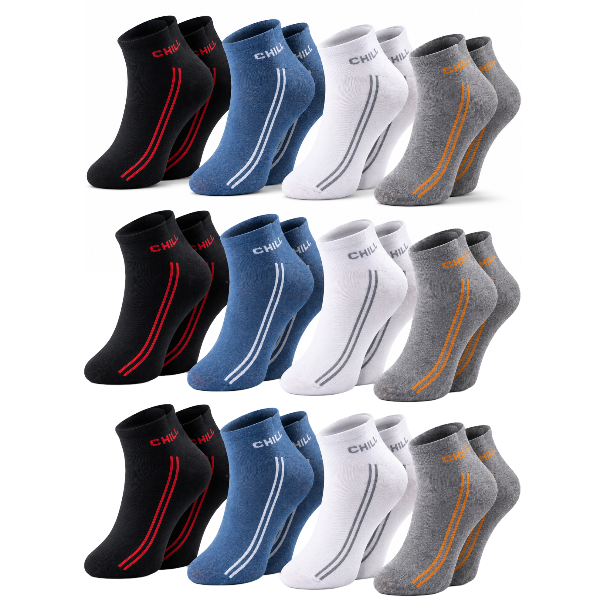 Chili Lifestyle SNEAKER Socken 12 Paar Baumwolle Weichbund - main/hero product photo | owner-source:e6092be43271 | Sport Sneaker 1_12.png