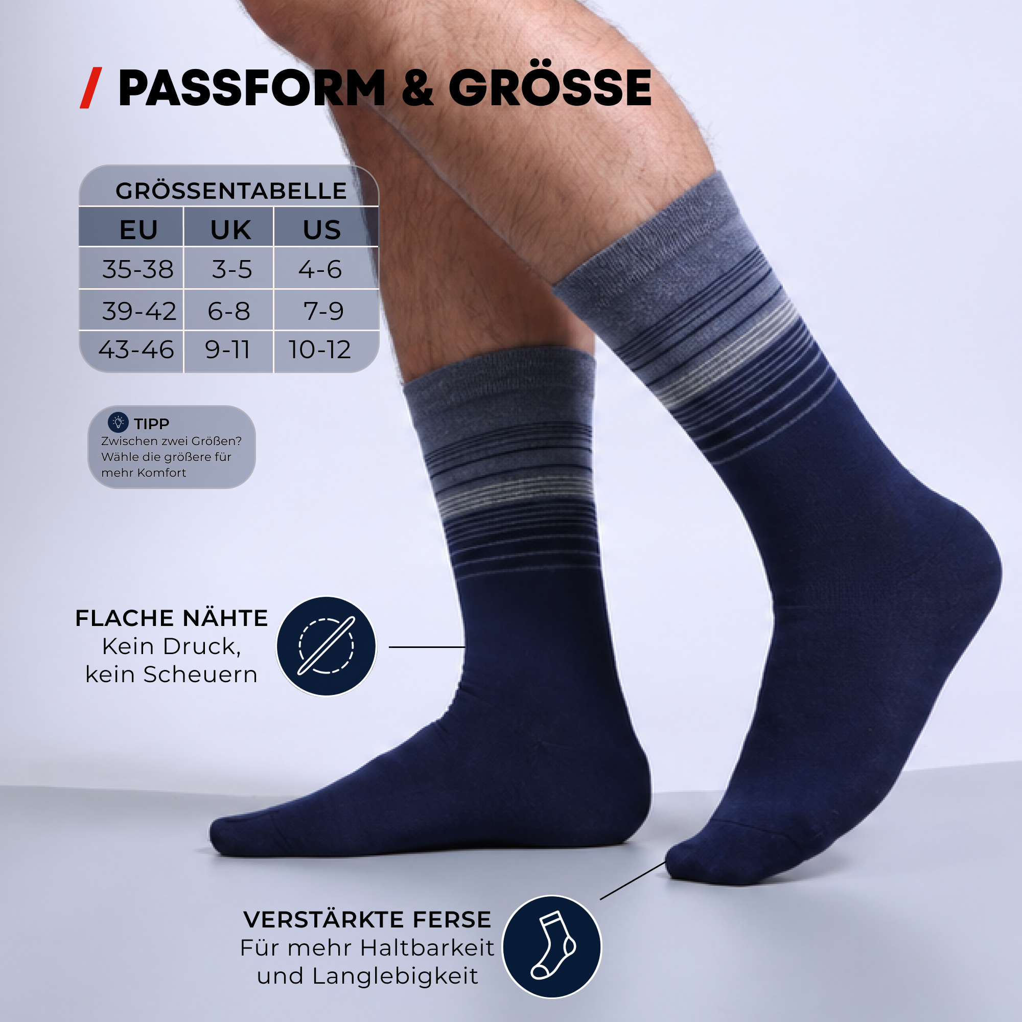 Chili Lifestyle Socken Herren Streifen 5 Paar Weichbund Baumwolle - A-listing feature/product graphic | owner-source:2810ea0bcd28 | Frame 107.png