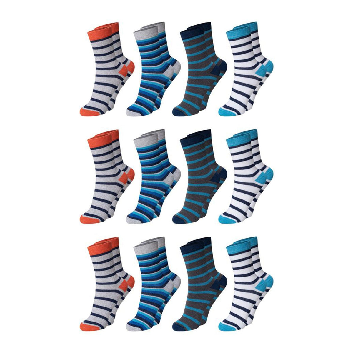 ChiliLifestyle Kinder Streifen Ringelsocken 12er
