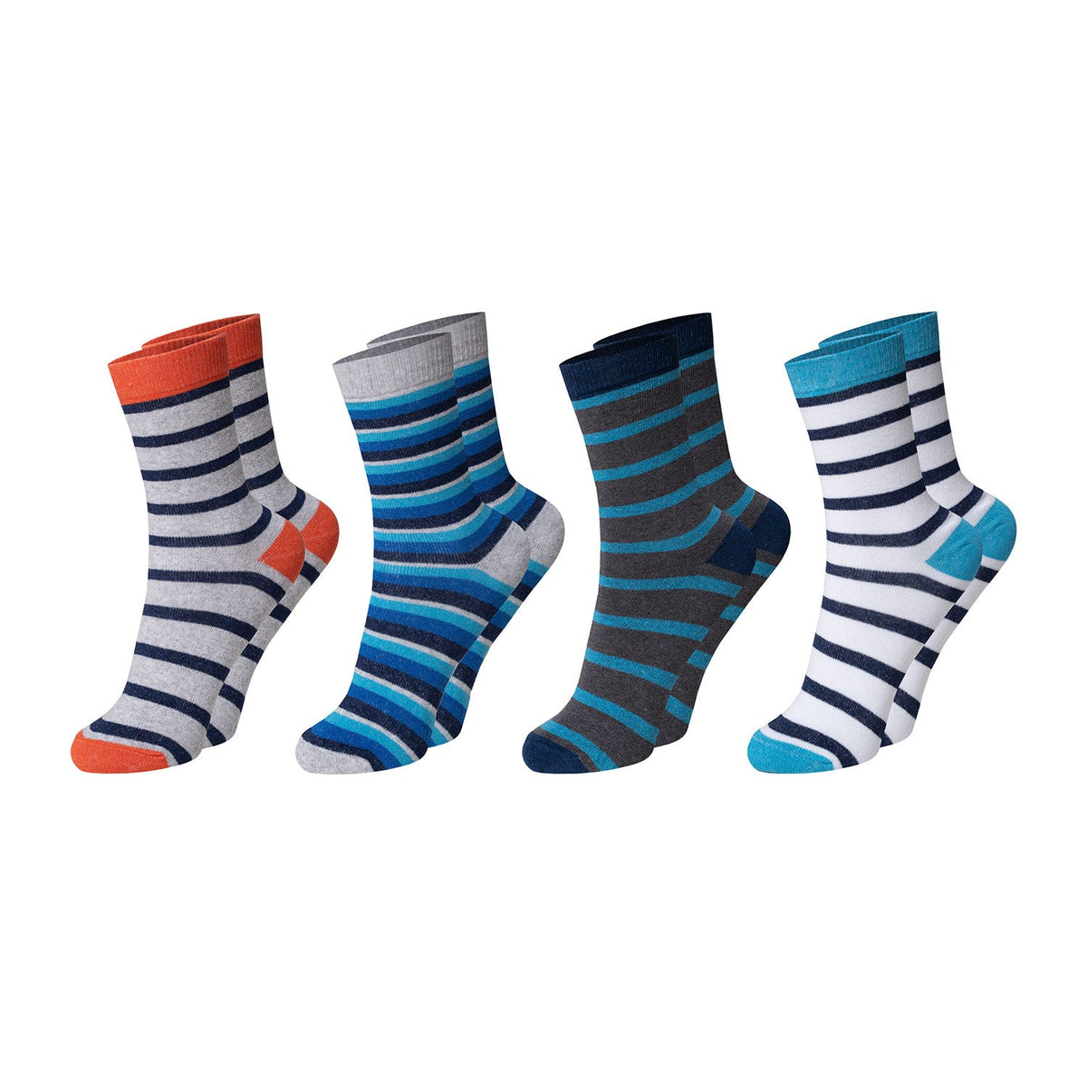 ChiliLifestyle Kinder Streifen Ringelsocken 4er