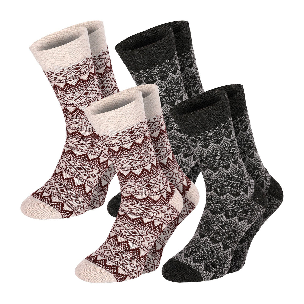 Chili Lifestyle Wollsocken CLASSIC super warm 4 Paar Schafwolle Winter