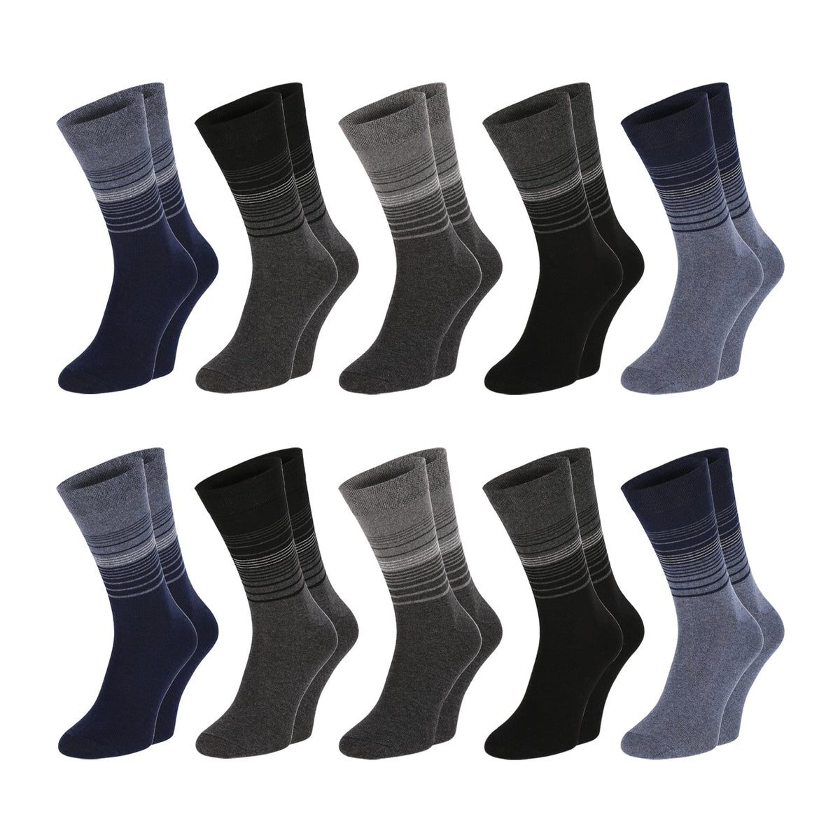 ChiliLifestyle Herren Socke Streifen 10er