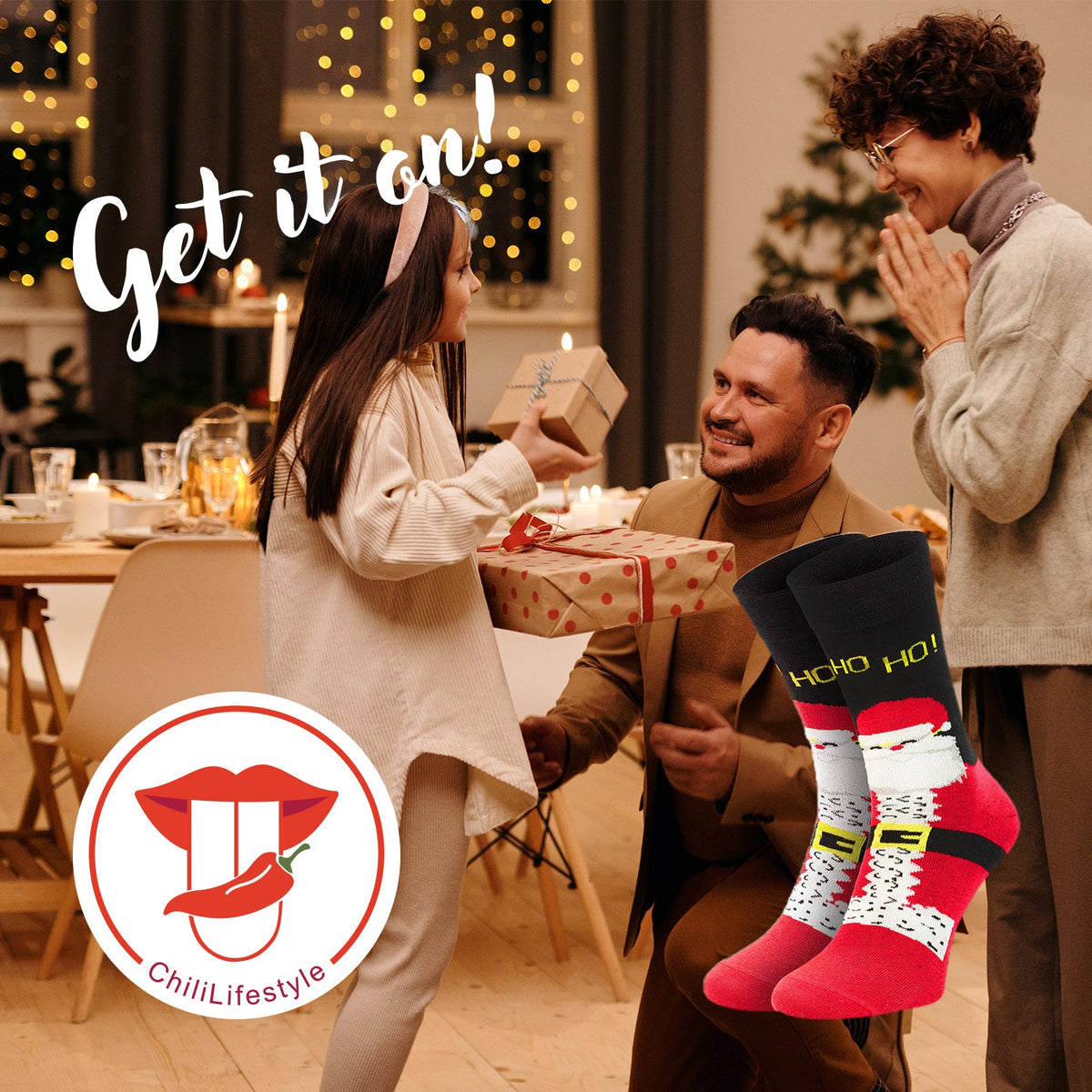 ChiliLifestyle Motivsocken Xmas für Damen und Herren 