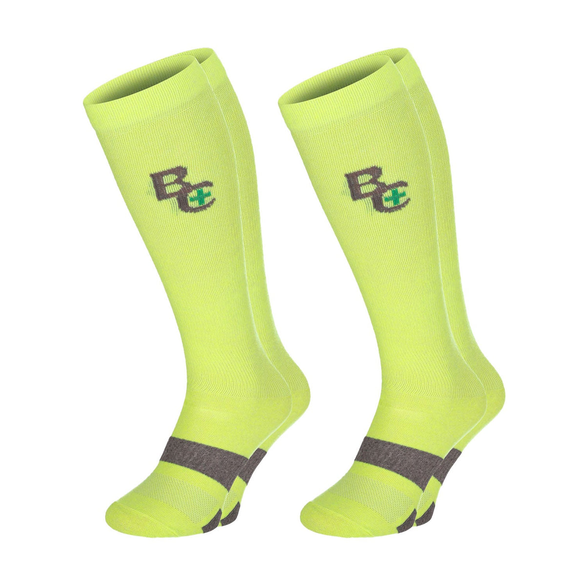 ChiliLifestyle Damen und Herren Compression Knie Socken Gelb 2er