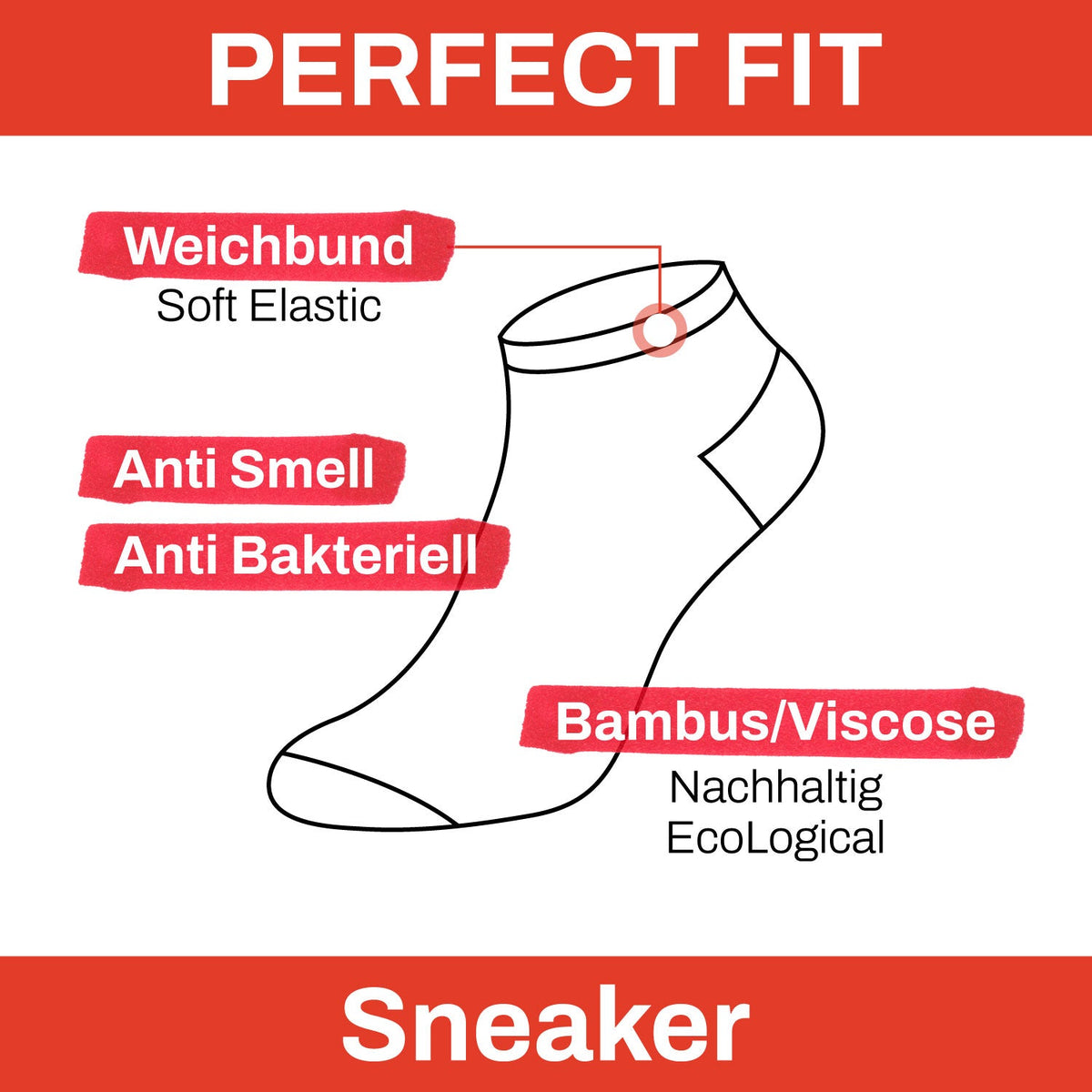 Chili Lifestyle Bambus Sneaker Socken 6 Paar