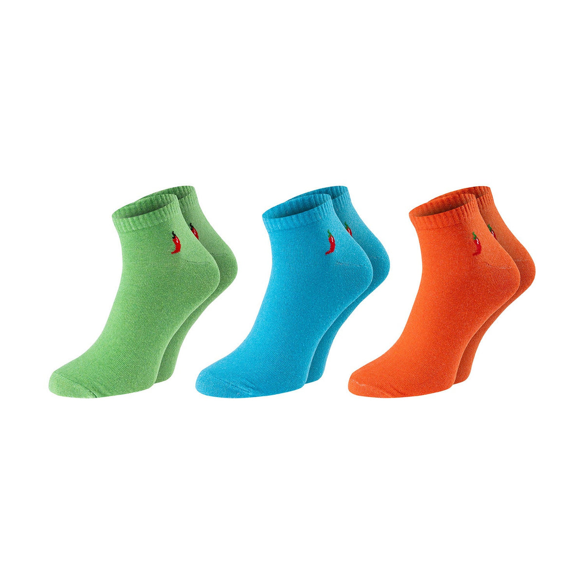 ChiliLifestyle Quarter Sneaker Kurzschaft, 3 Paar, für Damen und Herren